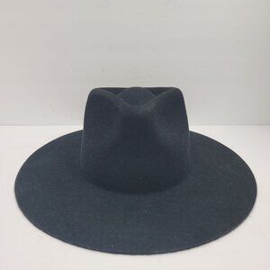 Patina Women's Black Wool Felt Handcrafted Hat Size Small